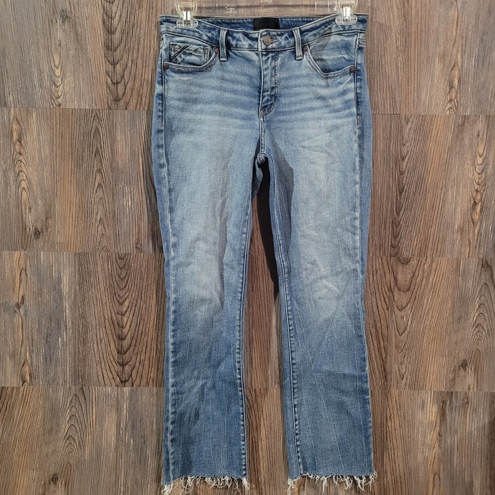 Buckle Black No 53 Tailored Bootcut Jeans 29 x 28 (Actual) Low Rise Frayed Hem